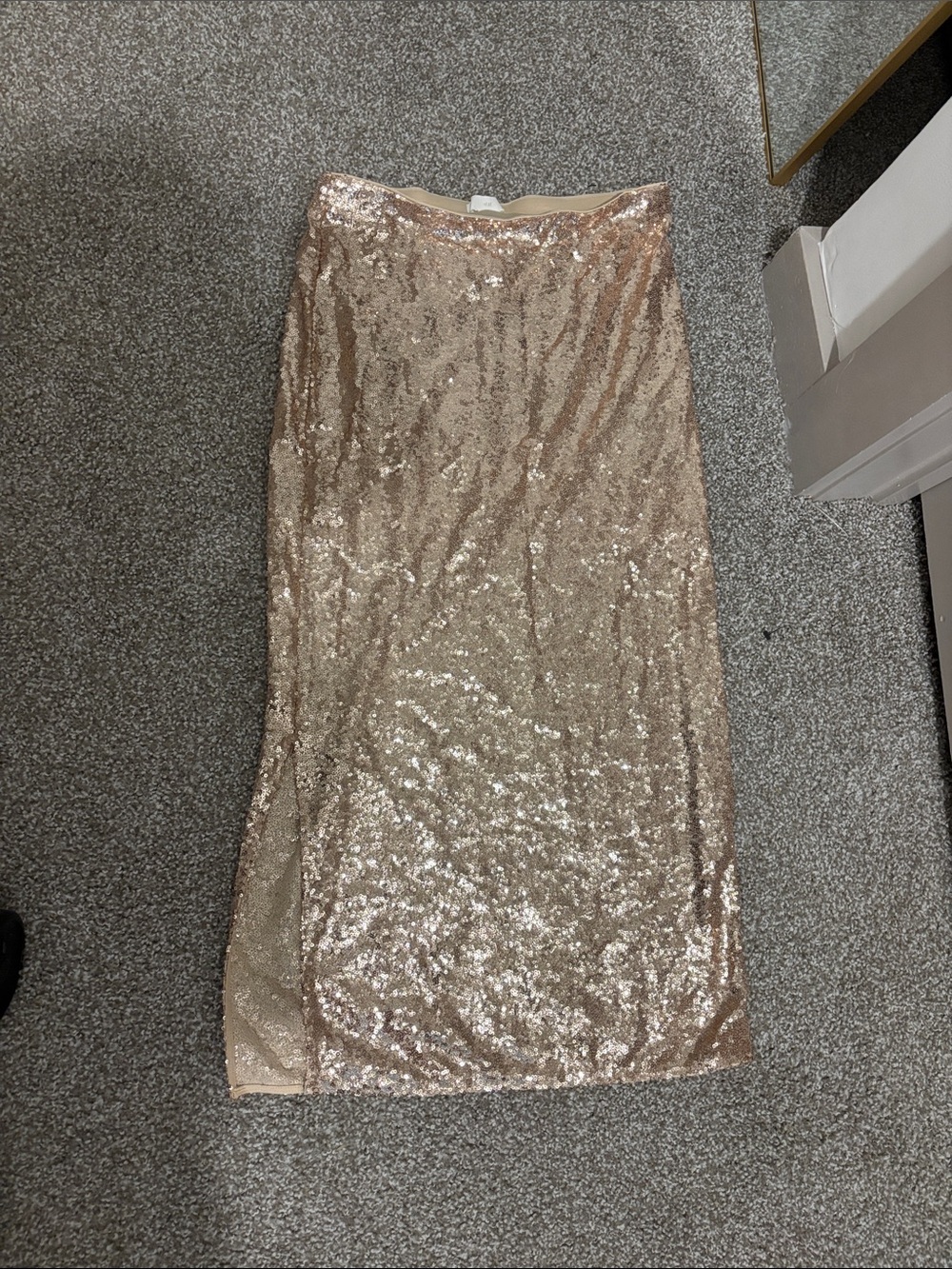 H&M Sequin Pencil Skirt - Rose Gold
